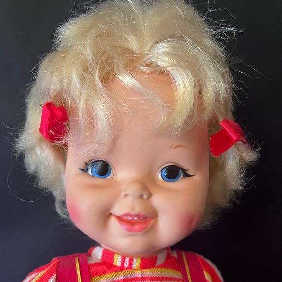 Mattel Baby First Step Doll VTG 1964 Blonde Original Outfit Skates not working - Picture 2 of 12